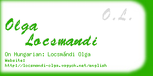 olga locsmandi business card